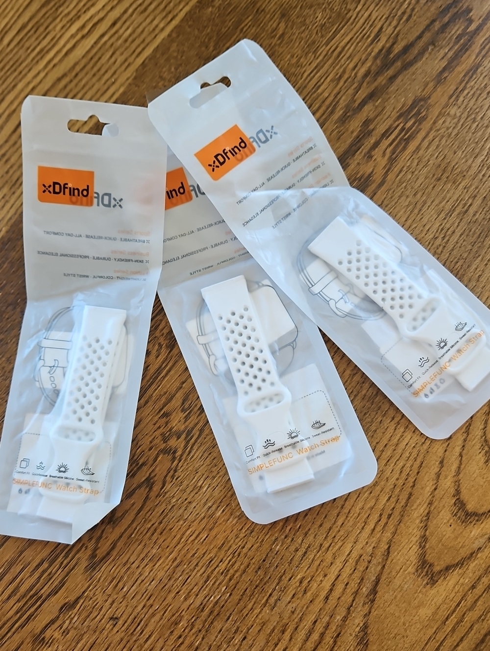 White Perforated Silicone Watch Strap - For Versa 3 / Sense 2